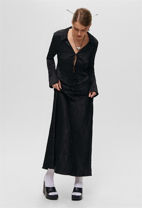 Юбка по косой мятая - фото 73136