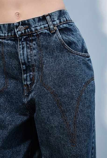 Джинсы с подвзяками - фото 73970