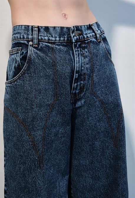 Джинсы с подвзяками - фото 73972