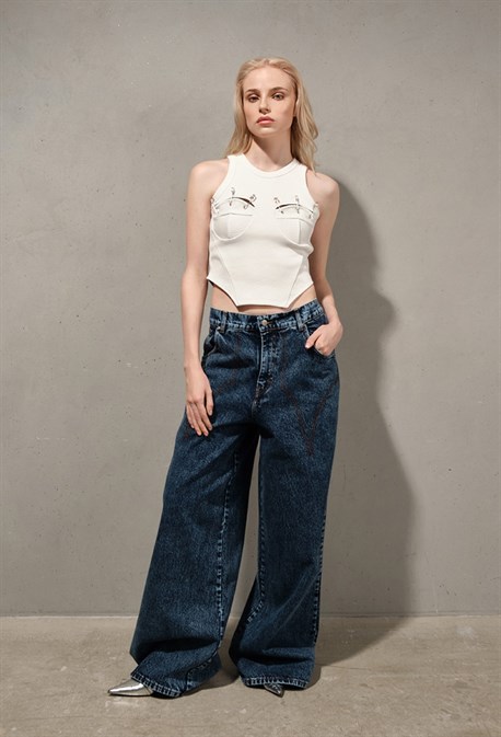 Топ в рубчик - фото 74016