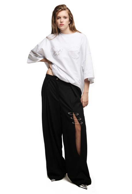 Брюки шефа с разрезом - фото 74149