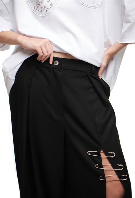 Брюки шефа с разрезом - фото 74150