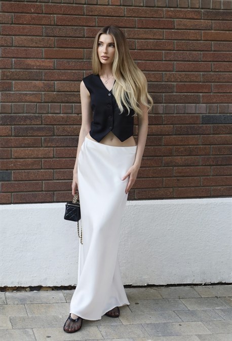 Шелковая юбка по косой - фото 74349