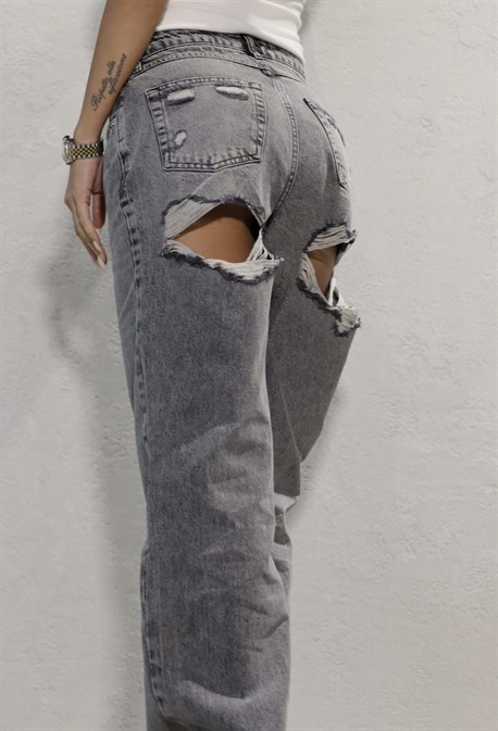 Джинсы с разрезами - фото 74385