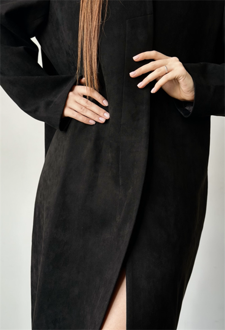 Тренч из замши - фото 74637