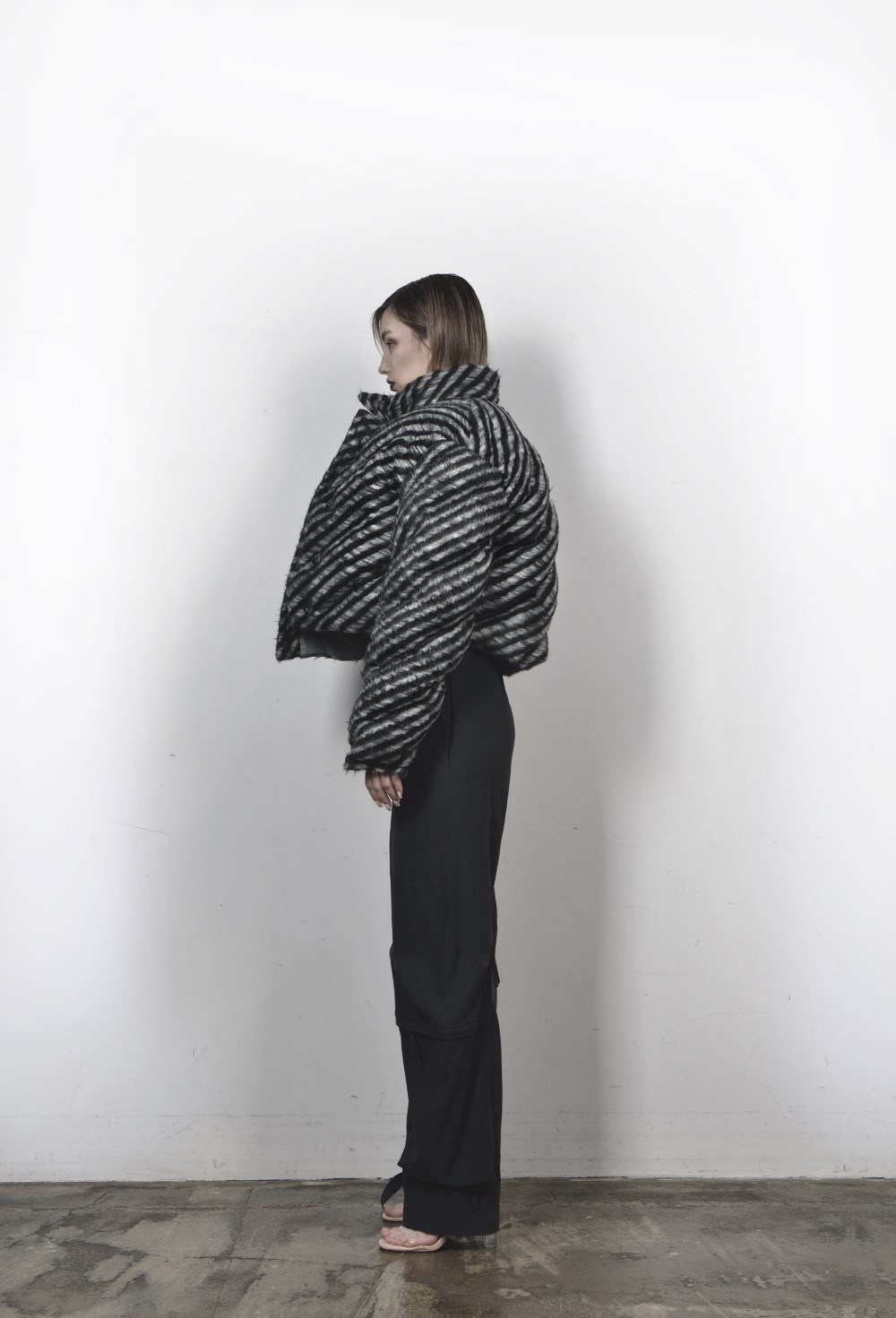 Пуховик Mohair stripe - фото 75536