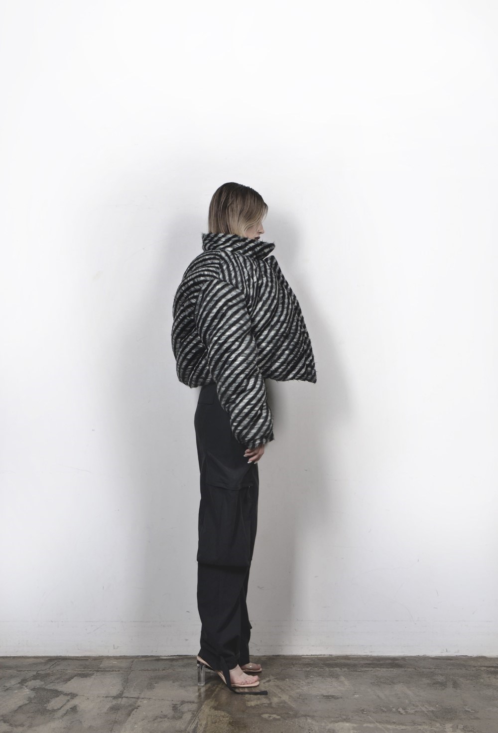 Пуховик Mohair stripe - фото 75537