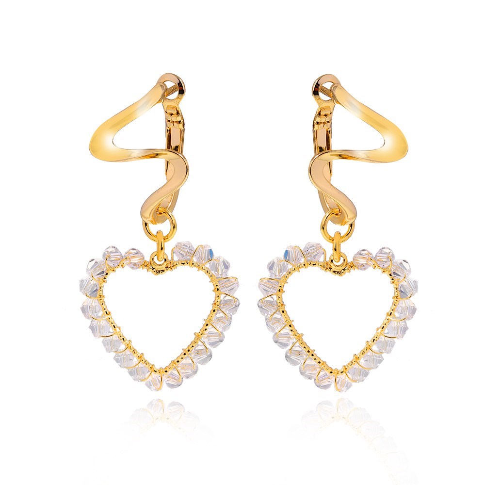 Earrings Crystal Heart - фото 75793