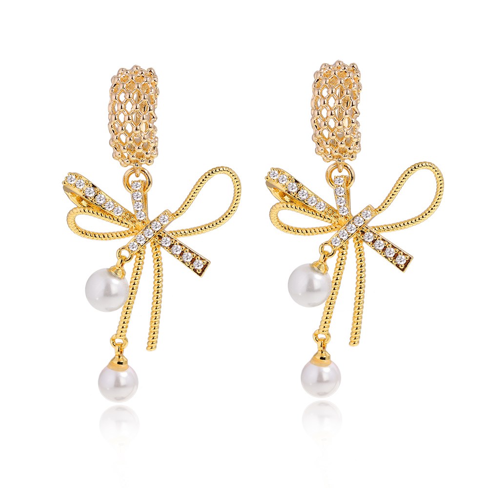 Bow earrings - фото 75798