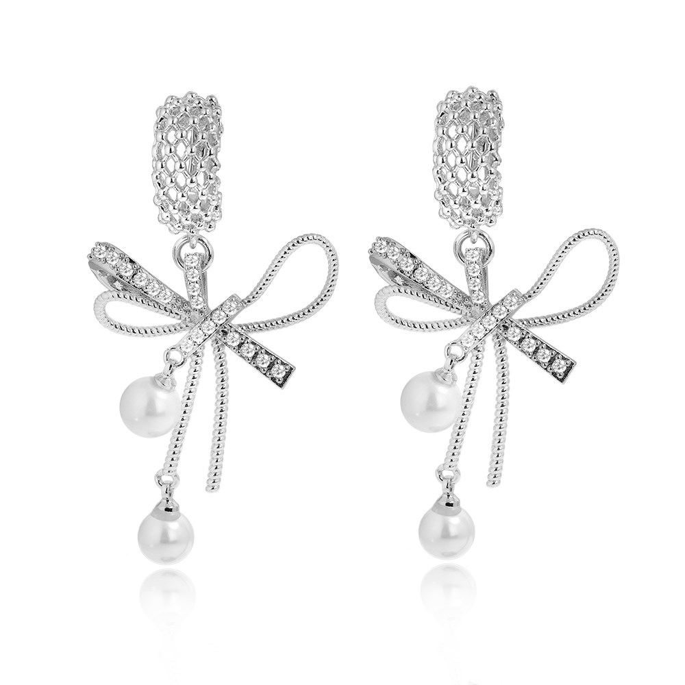 Bow earrings - фото 75799