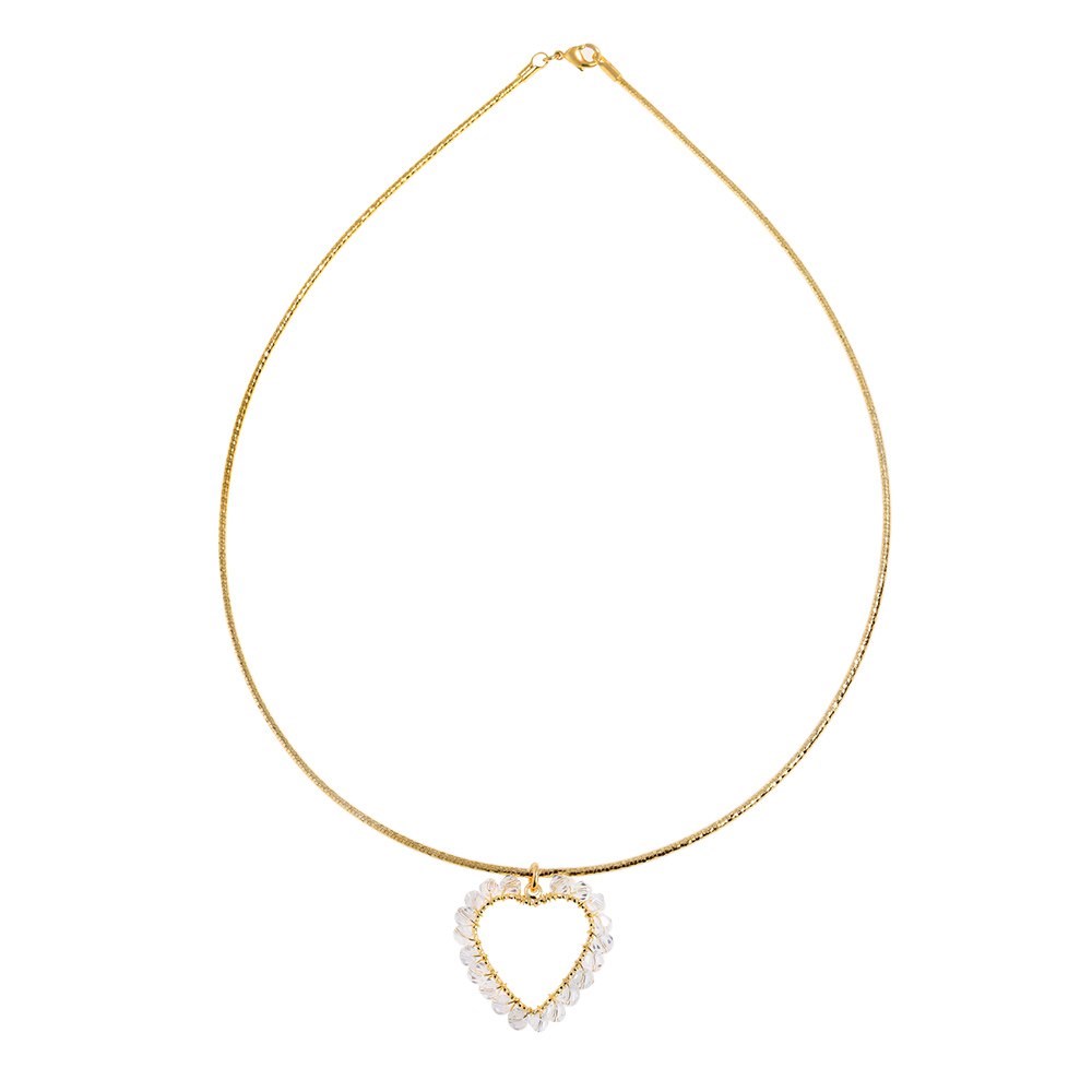 Necklace with Crystal Heart - фото 75803