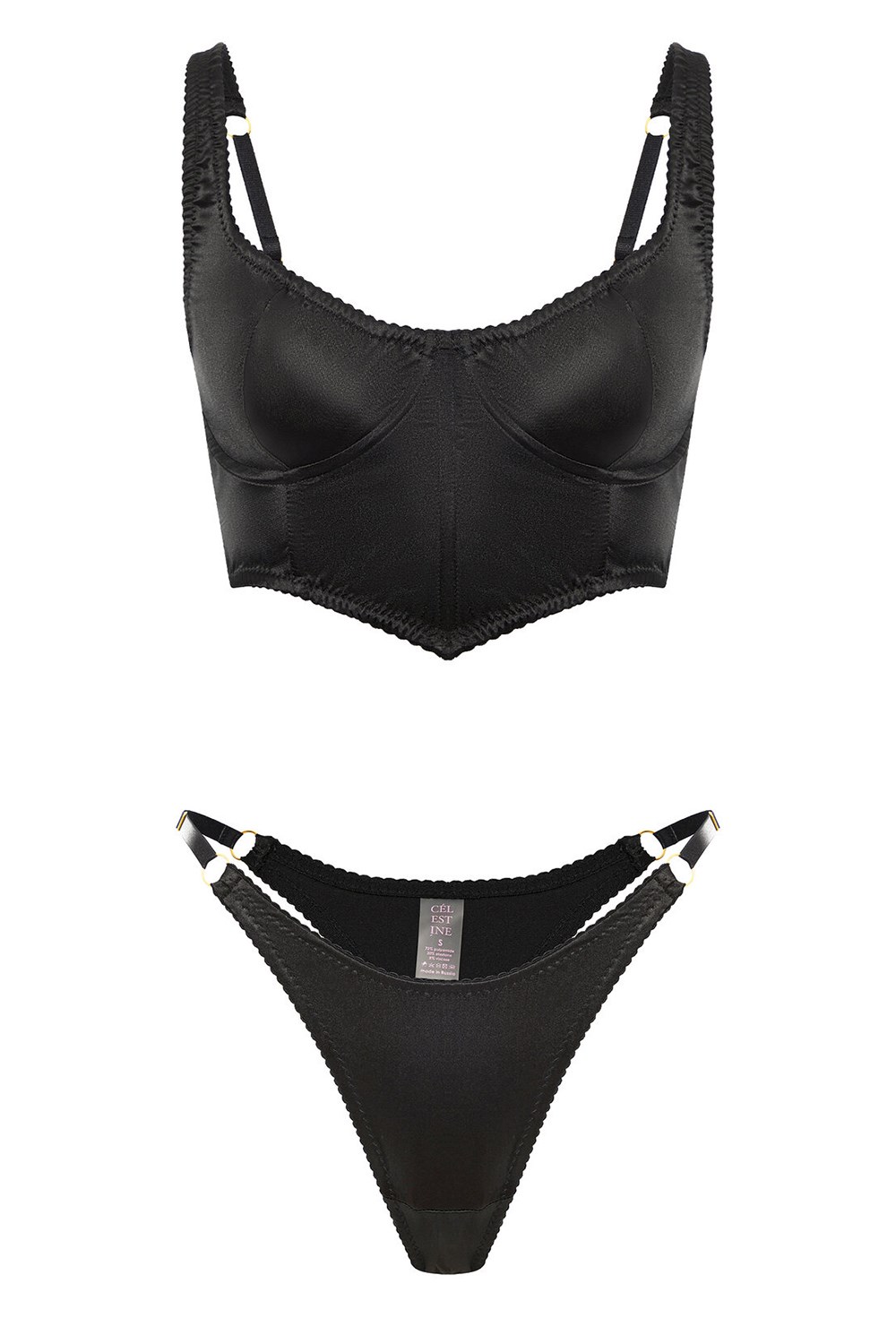 Корсетный топ из атласа Black Tie - фото 75936