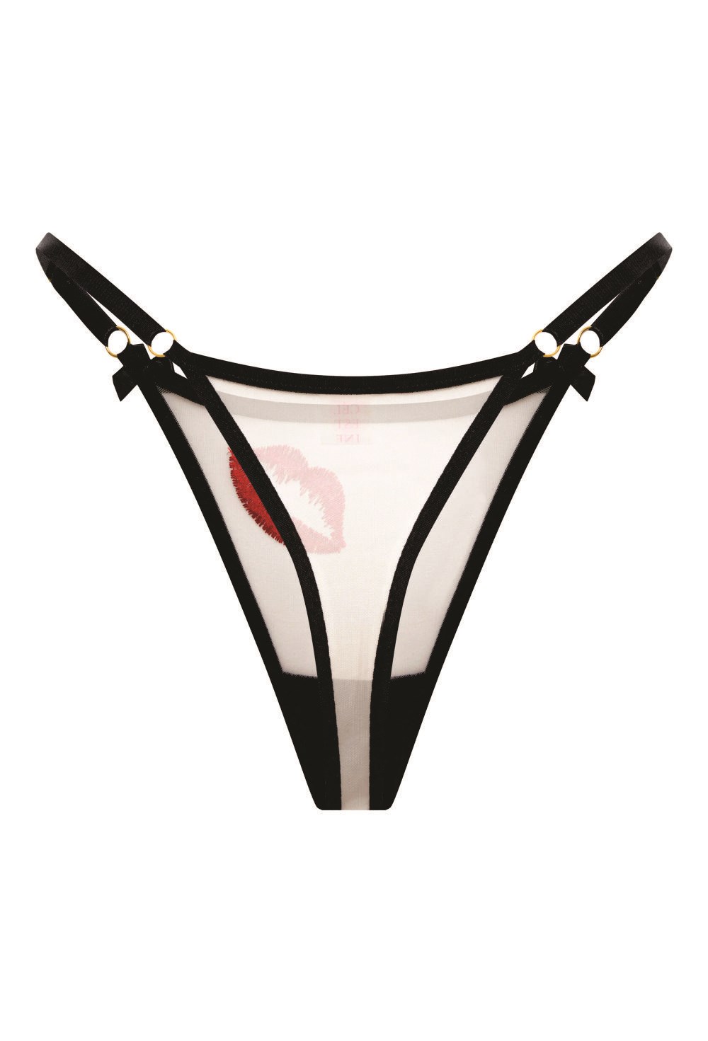 Прозрачные трусики-стринги Crime - фото 75999