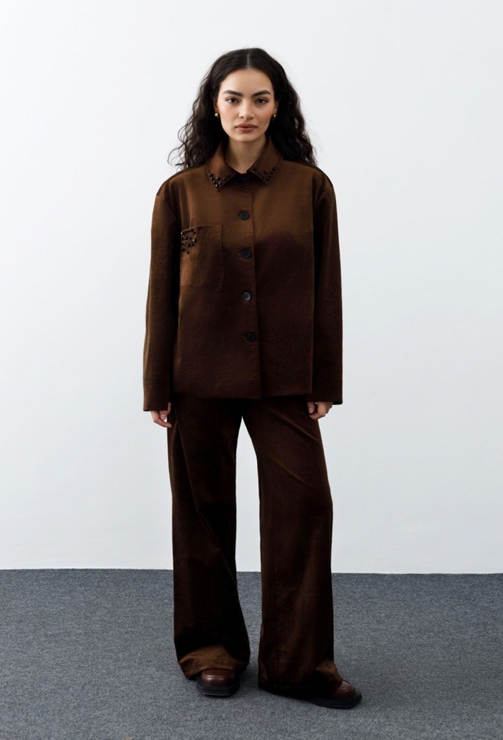 Брюки из велюра - фото 76505