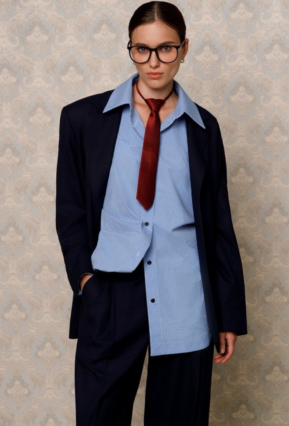 Рубашка в мелкую клетку - фото 76673