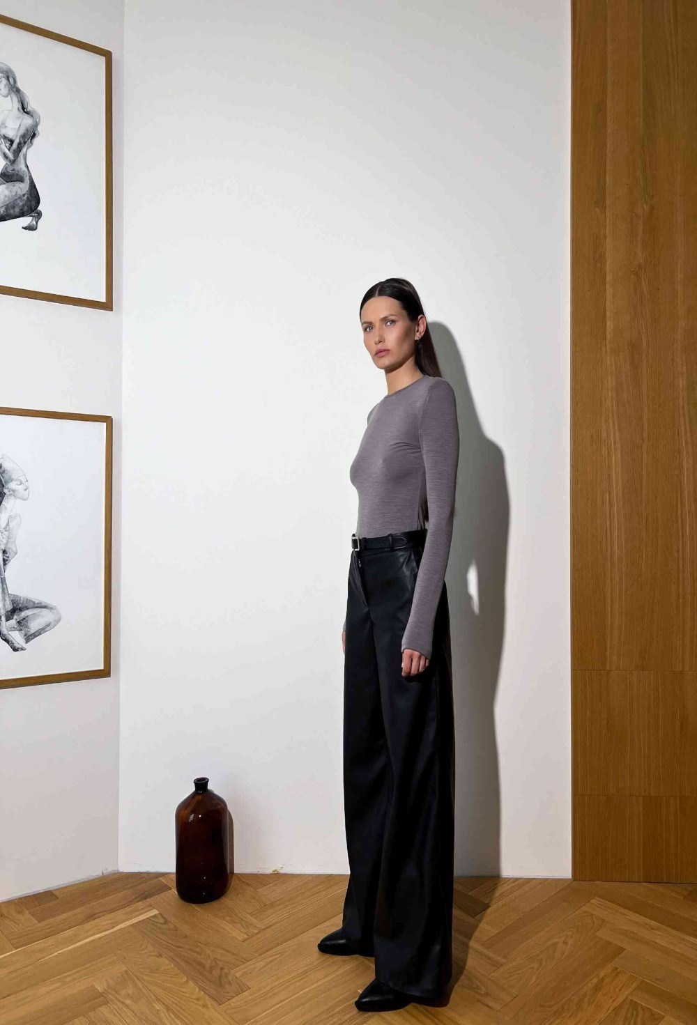 Лонгслив из вискозы и шерсти - фото 76757