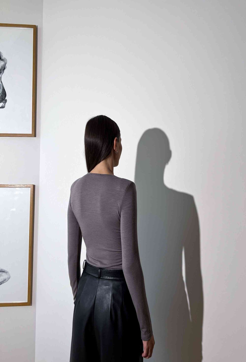 Лонгслив из вискозы и шерсти - фото 76758