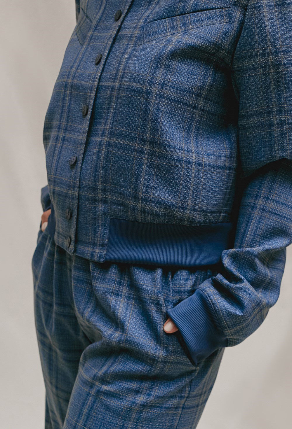 Костюм синяя клетка - фото 76858