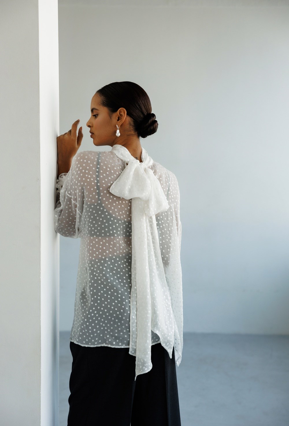 Блуза с бантом из шелка ETRO - фото 77598