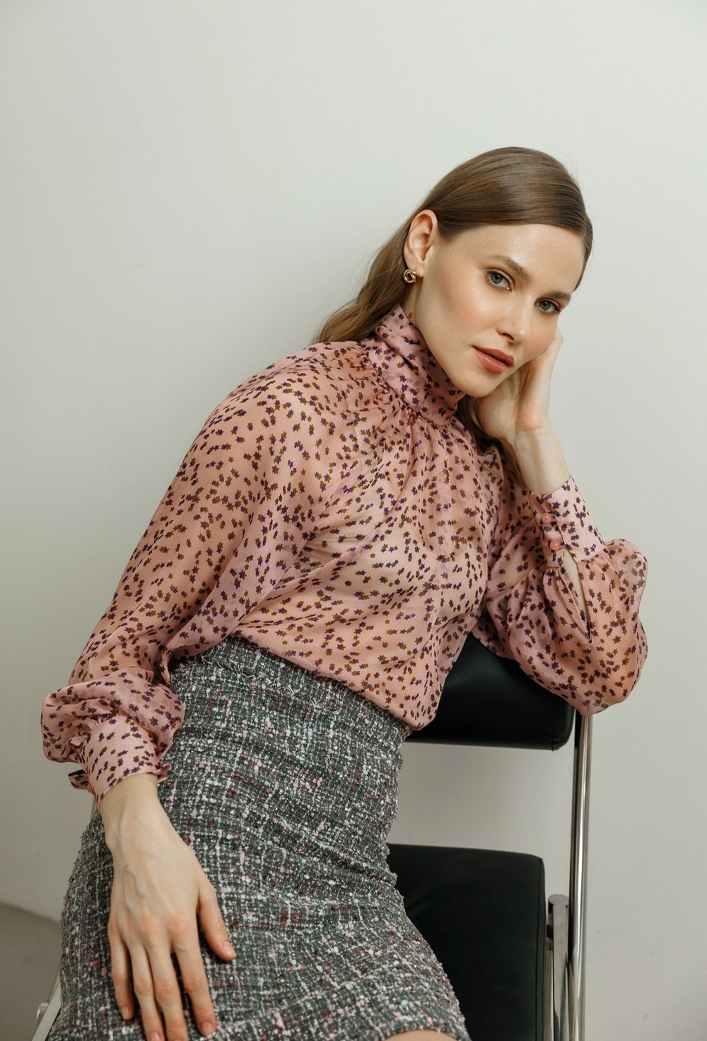 Блуза из шелка Giorgette - фото 77615