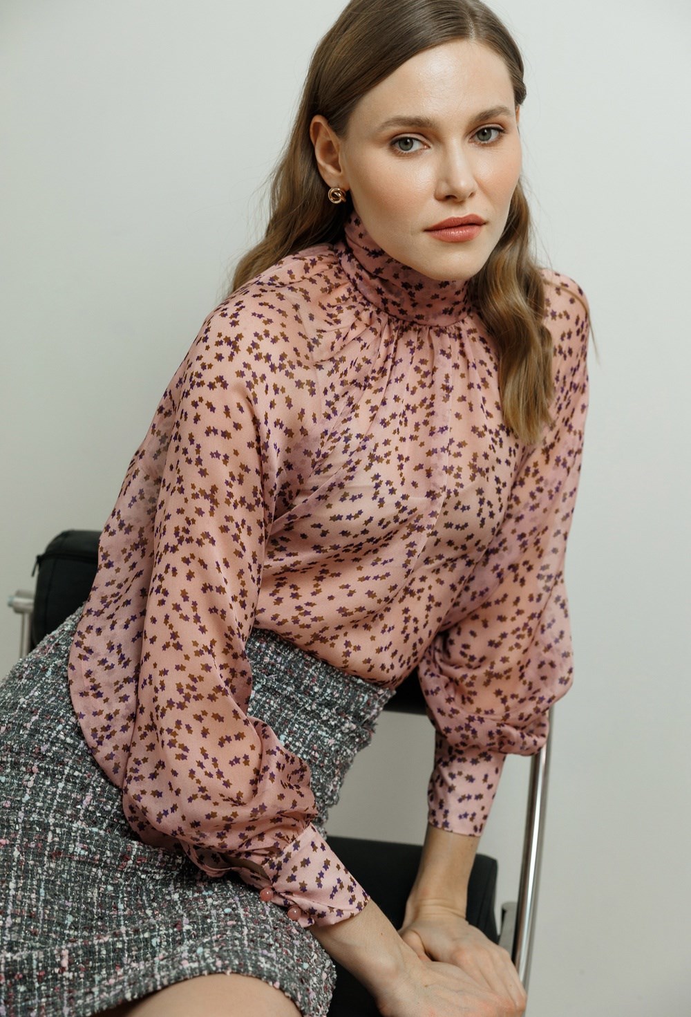 Блуза из шелка Giorgette - фото 77616