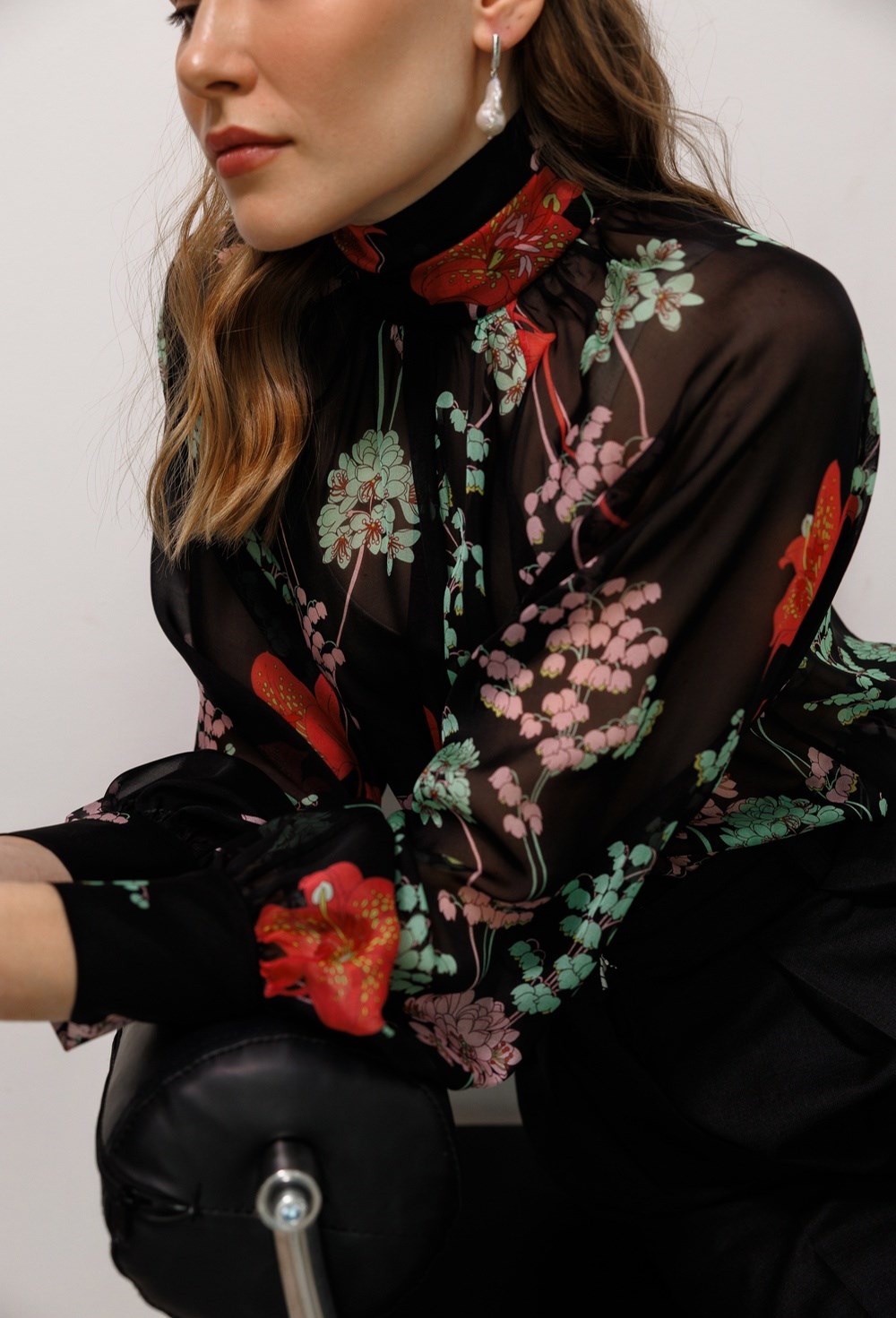 Блуза из шелка ERIKA CAVALLINI - фото 77634