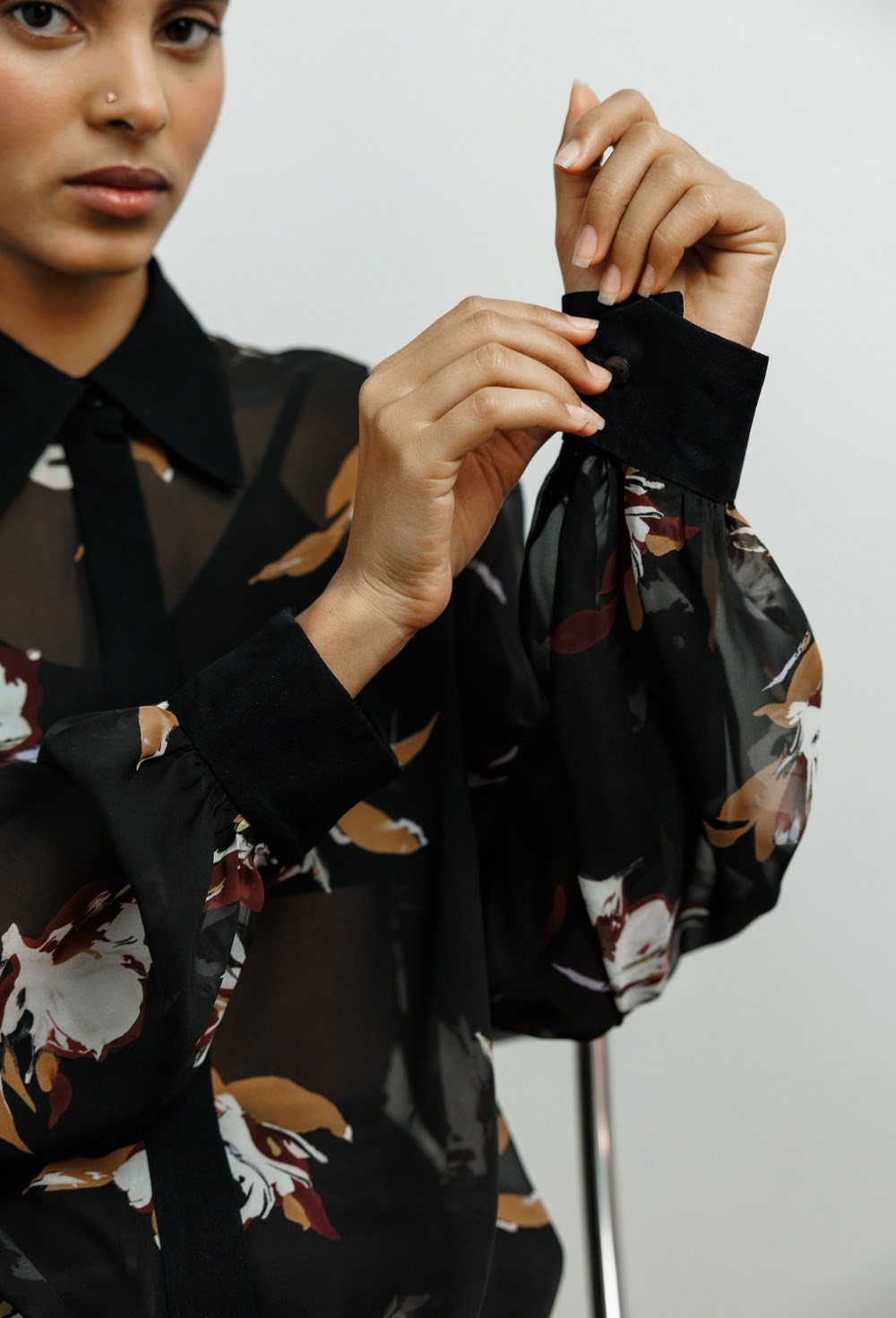 Блуза А-силуэта из шелка Max Mara - фото 77666