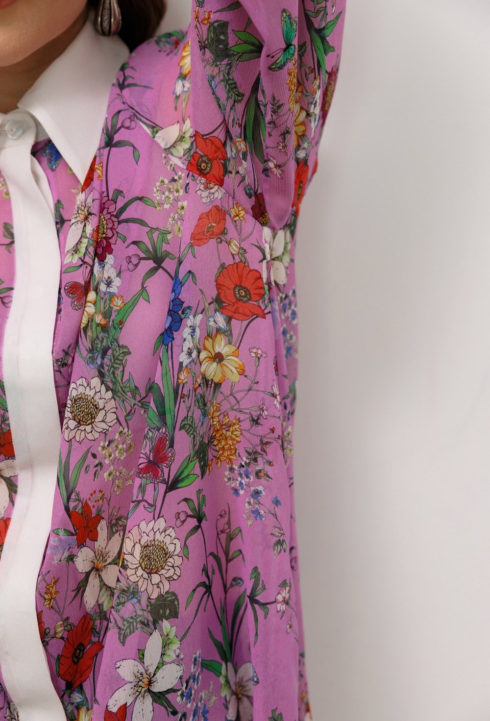 Блуза А-силуэта из шелка GUCCI - фото 77669