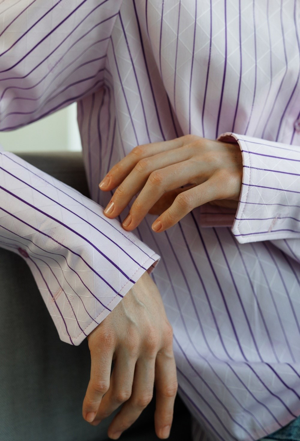 Рубашка с удлиненными манжетами из хлопка Versace - фото 77678