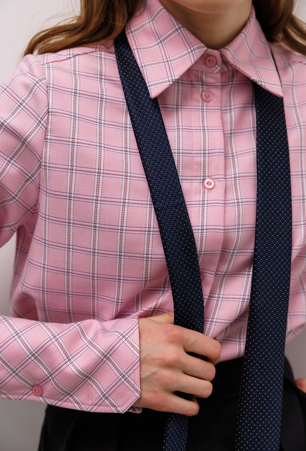 Рубашка с удлиненными манжетами из поплина Bottega Artigiano - фото 77692