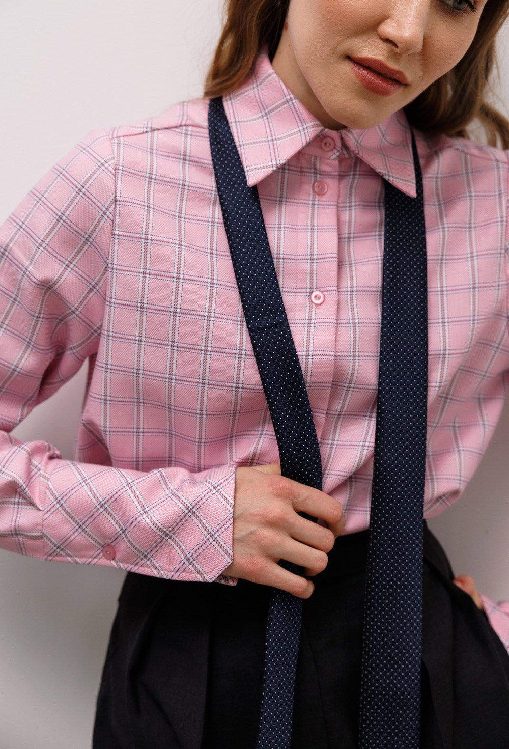 Рубашка с удлиненными манжетами из поплина Bottega Artigiano - фото 77693