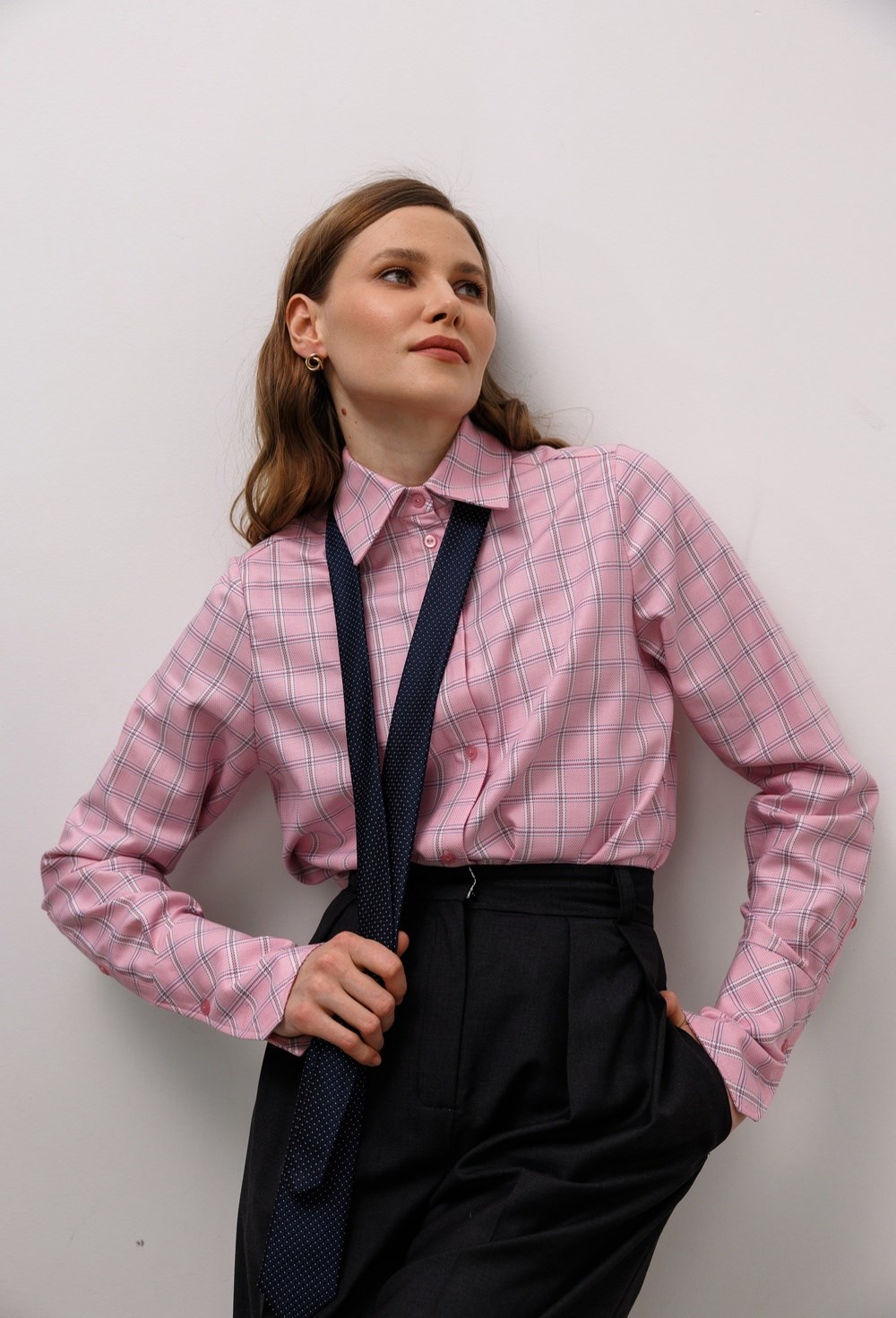 Рубашка с удлиненными манжетами из поплина Bottega Artigiano - фото 77694