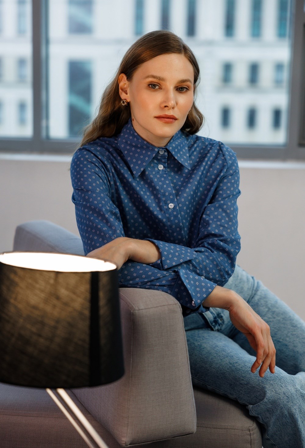 Рубашка с удлиненными манжетами из хлопка Max Mara - фото 77700