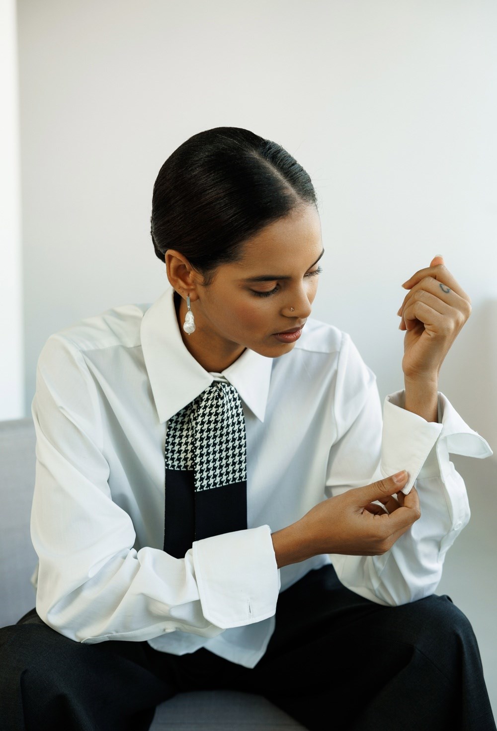 Рубашка с удлиненными манжетами из хлопка Canclini - фото 77710