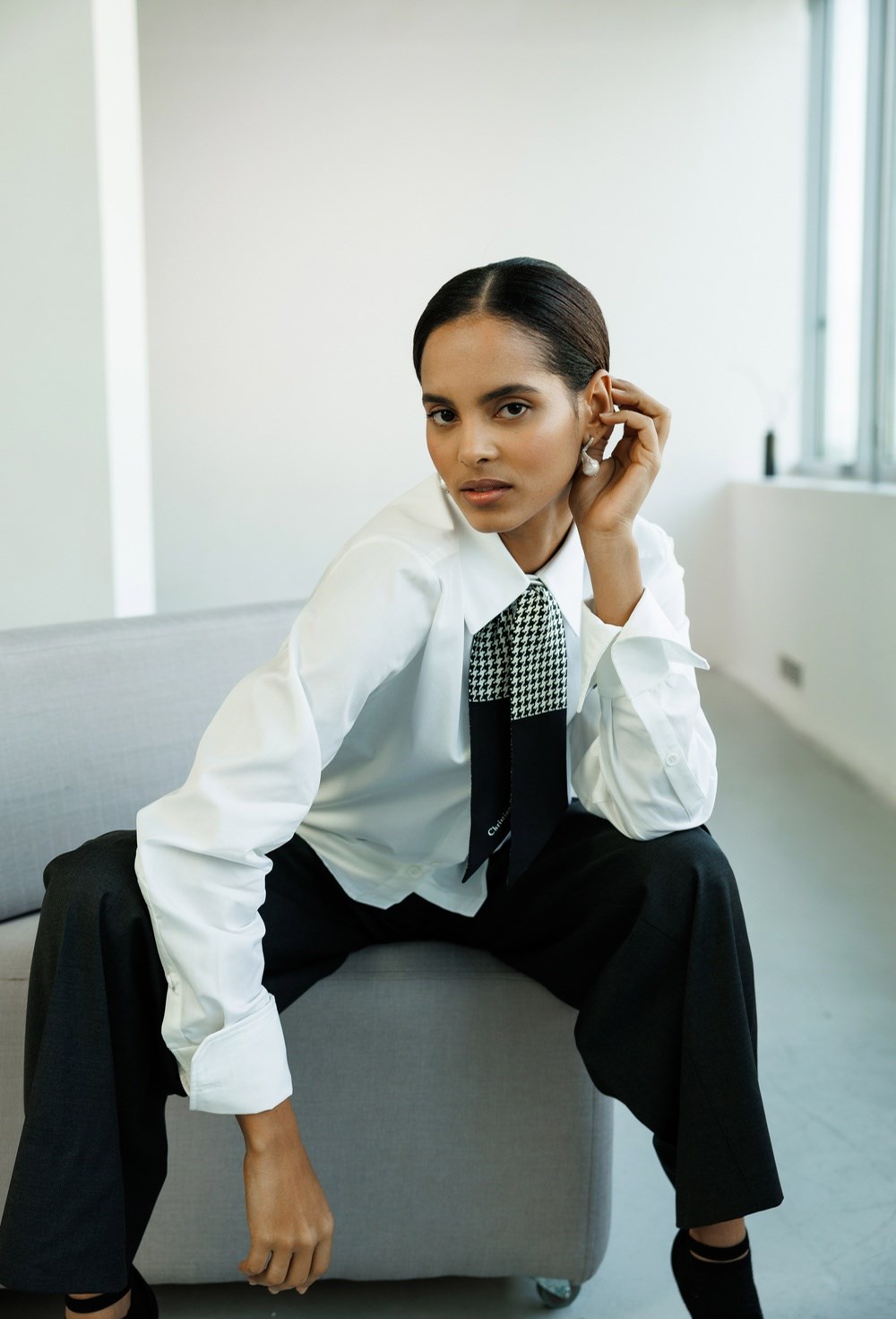 Рубашка с удлиненными манжетами из хлопка Canclini - фото 77711