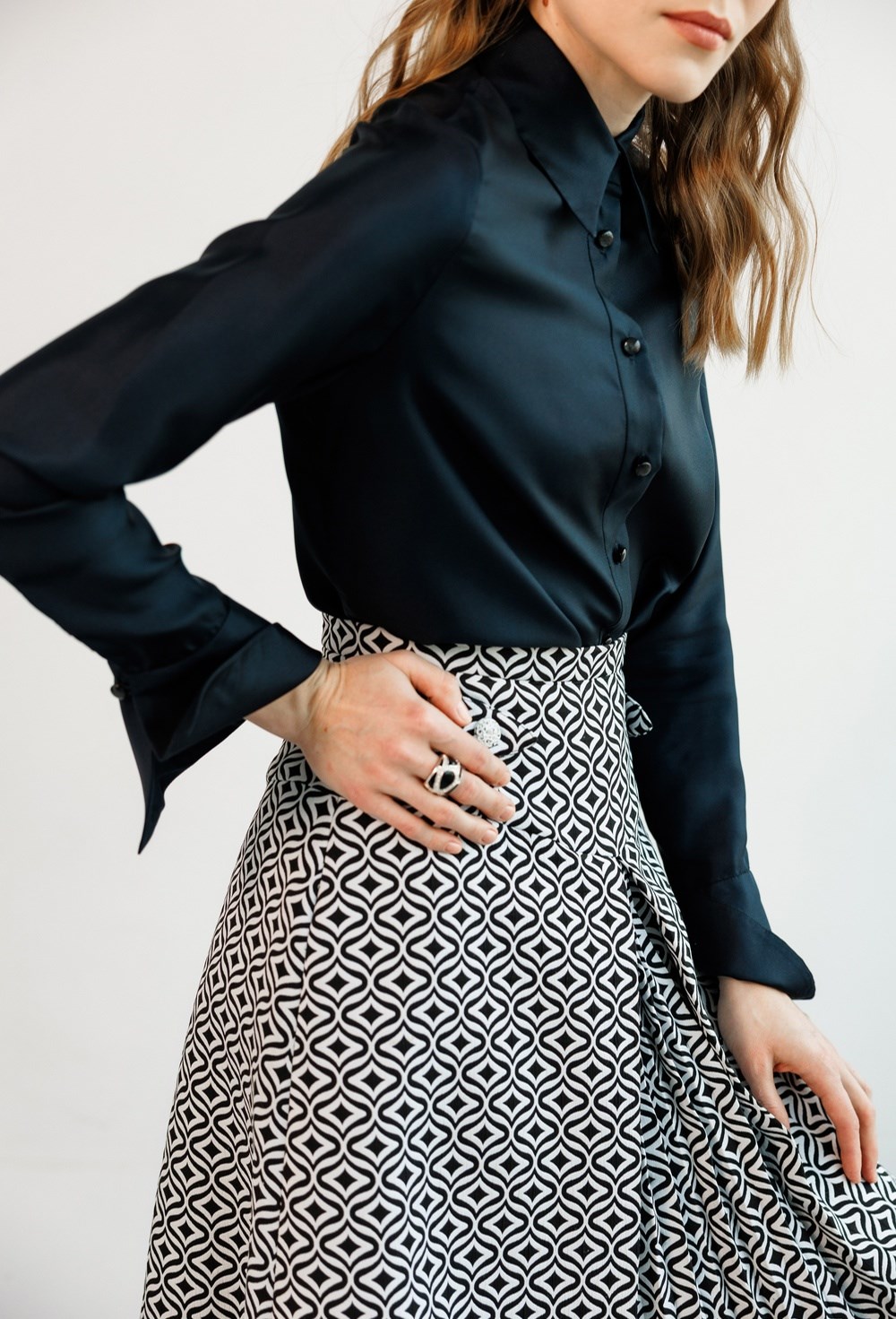 Рубашка из шелка Comme Des Garsons - фото 77736