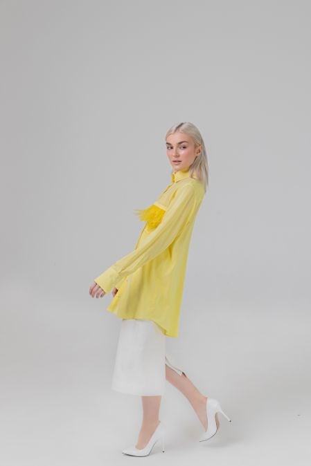 Рубашка О! с пером - фото 7906