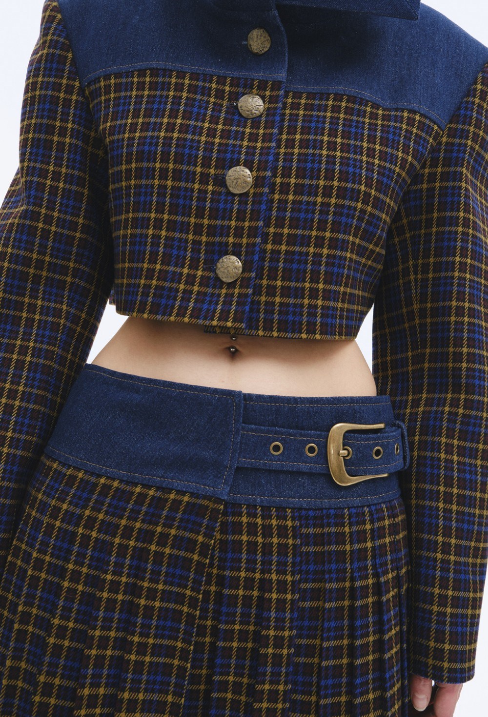 Разнодлинная юбка-килт на запах Elizabeth - фото 79268