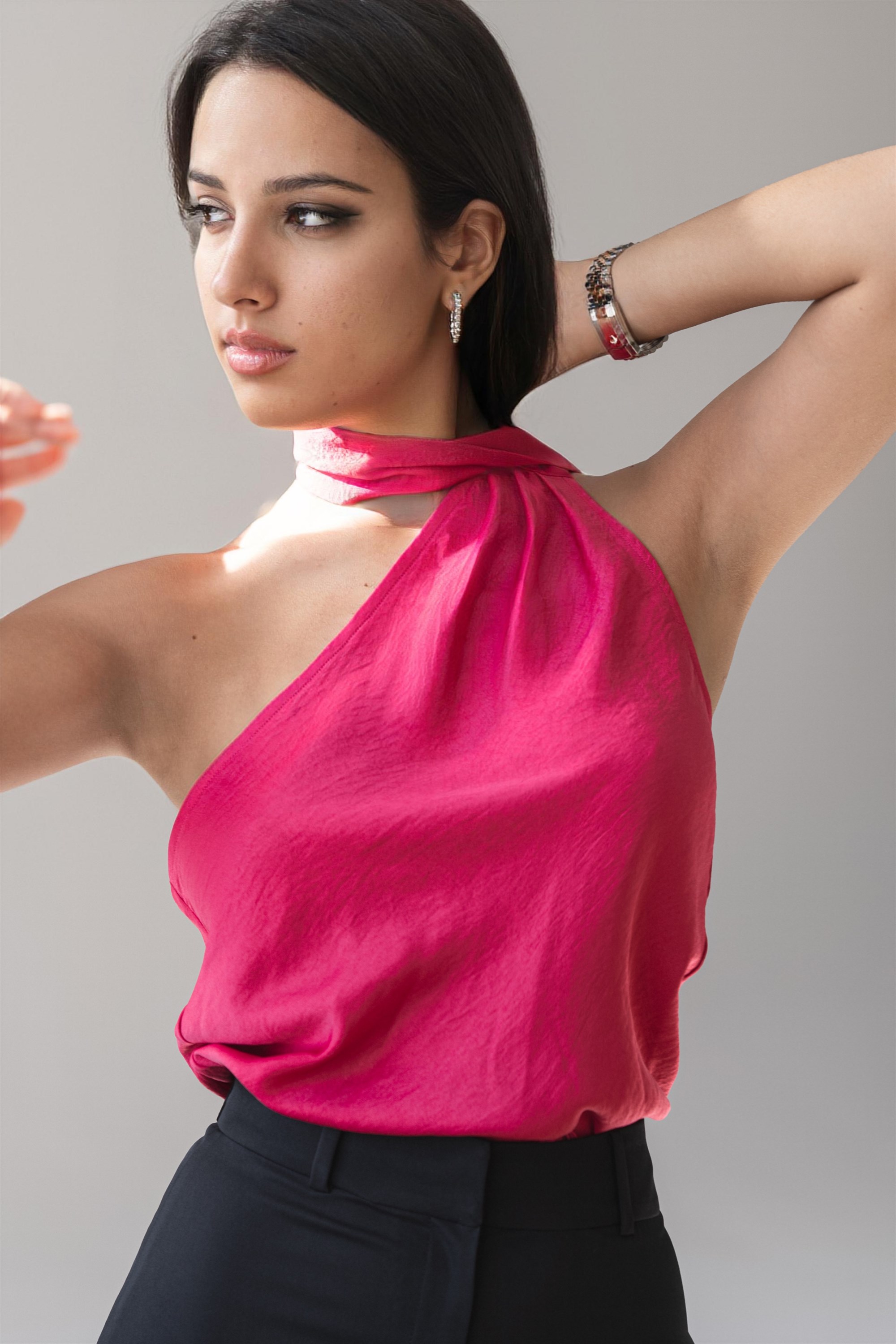 Блуза  с шарфом Bow Tie - фото 80531