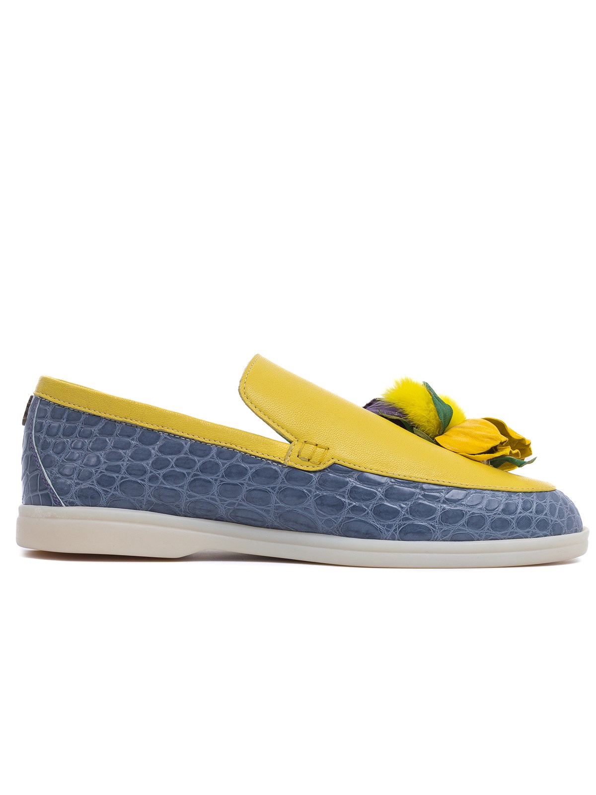 Прогулочные лоферы кроко "Ирисы" - фото 81135