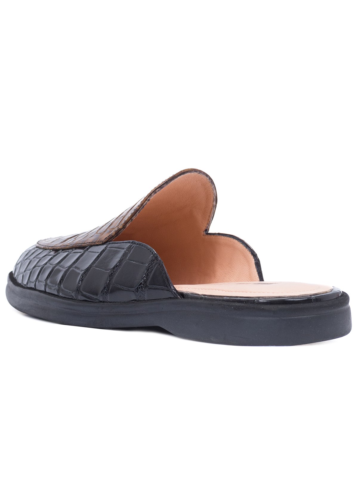 Мюли кроко в коричневом - фото 81176