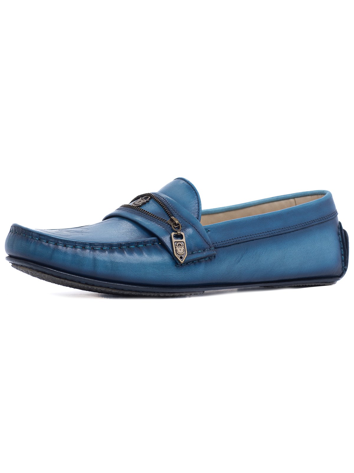 Мокасины в синем - фото 81206