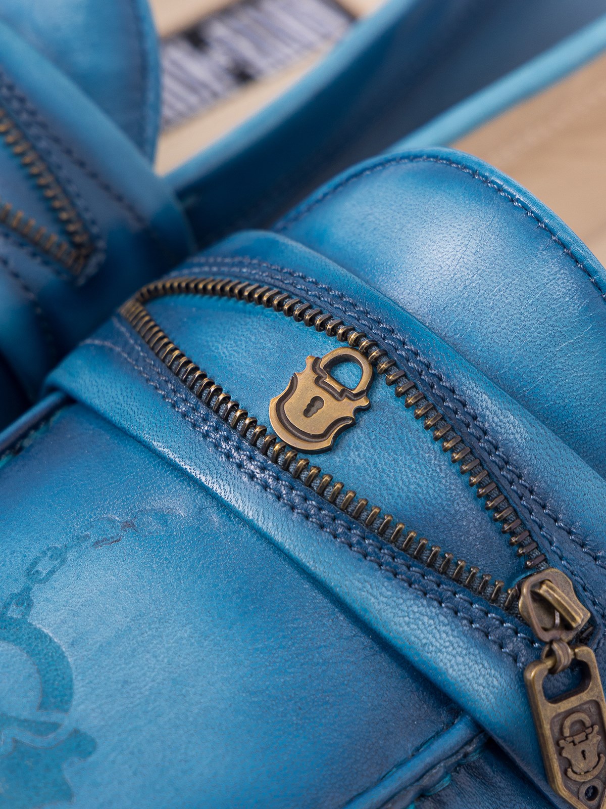 Мокасины в синем - фото 81208