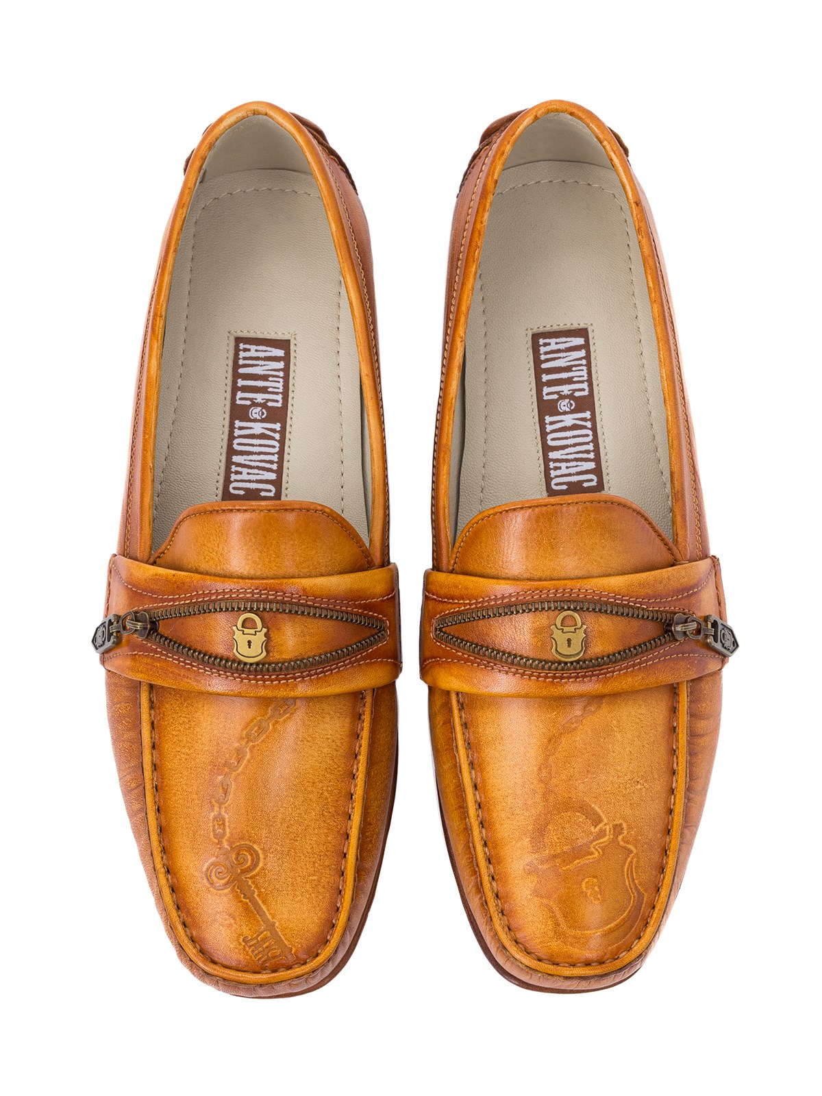 Мокасины в охре - фото 81221