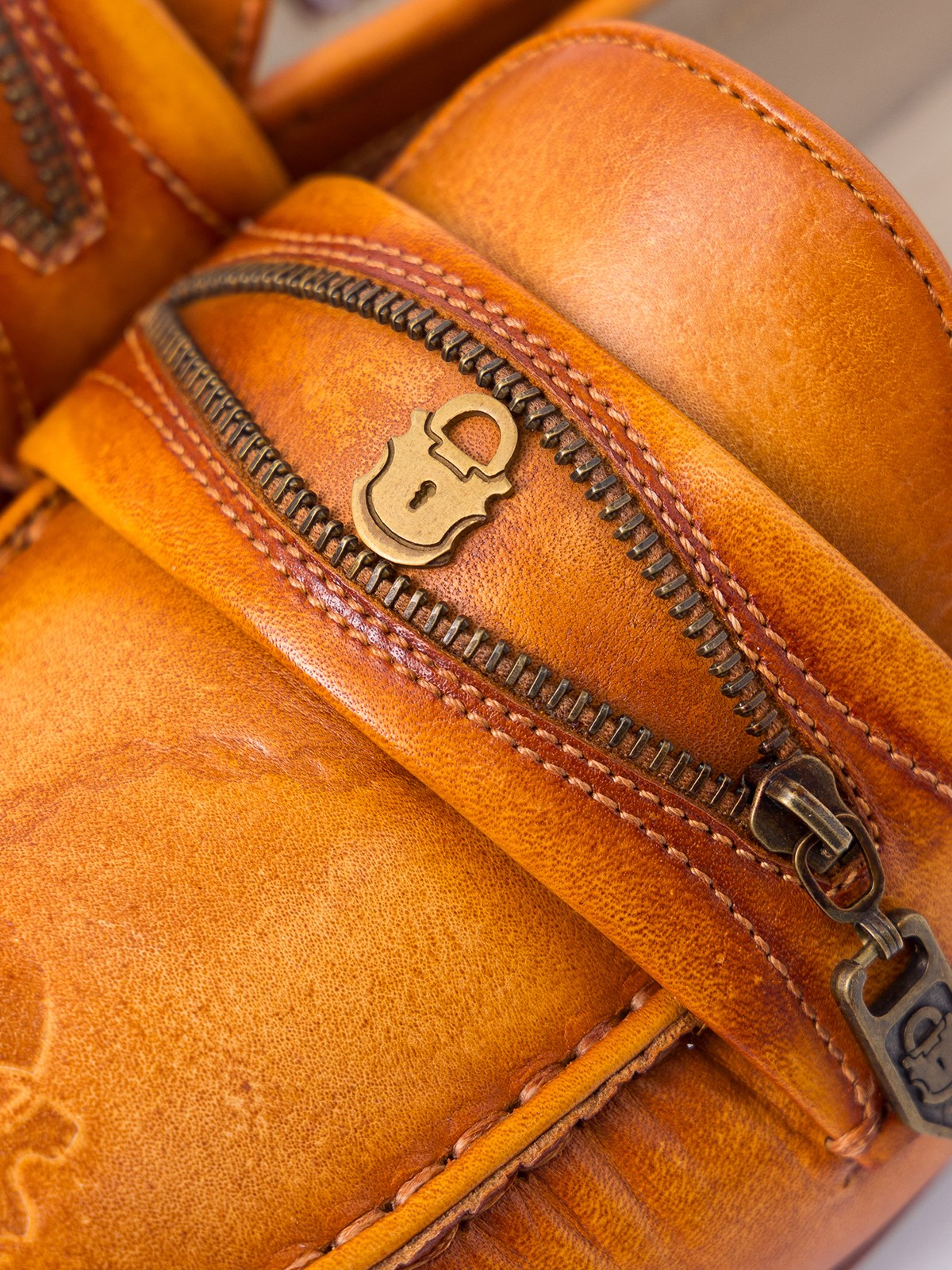 Мокасины в охре - фото 81222