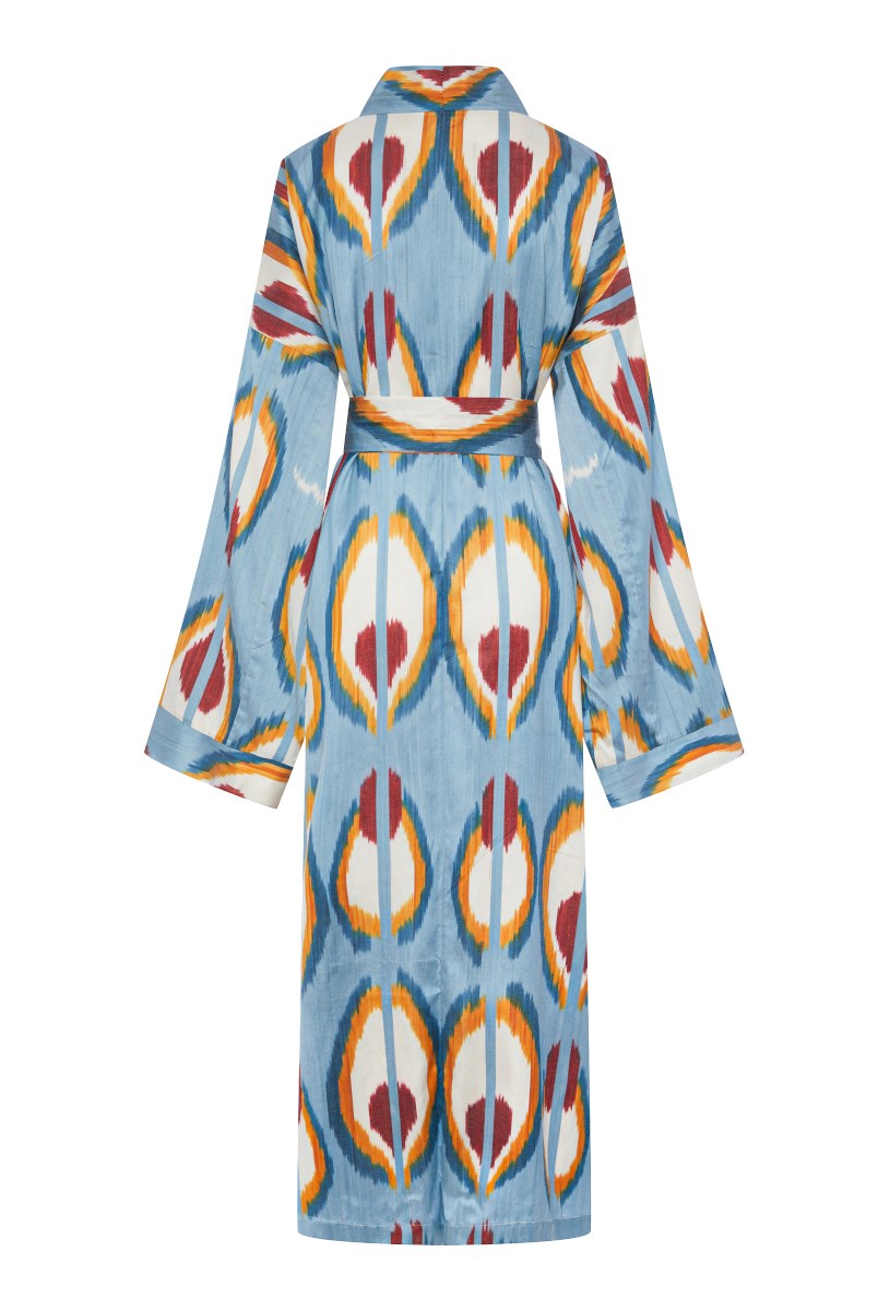 Шелковый кафтан BLUE SUNSET - фото 81329