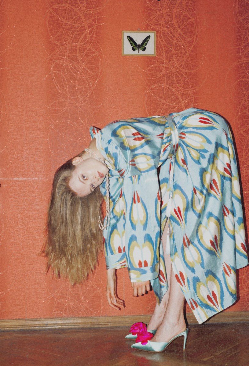 Шелковый кафтан BLUE SUNSET - фото 81331