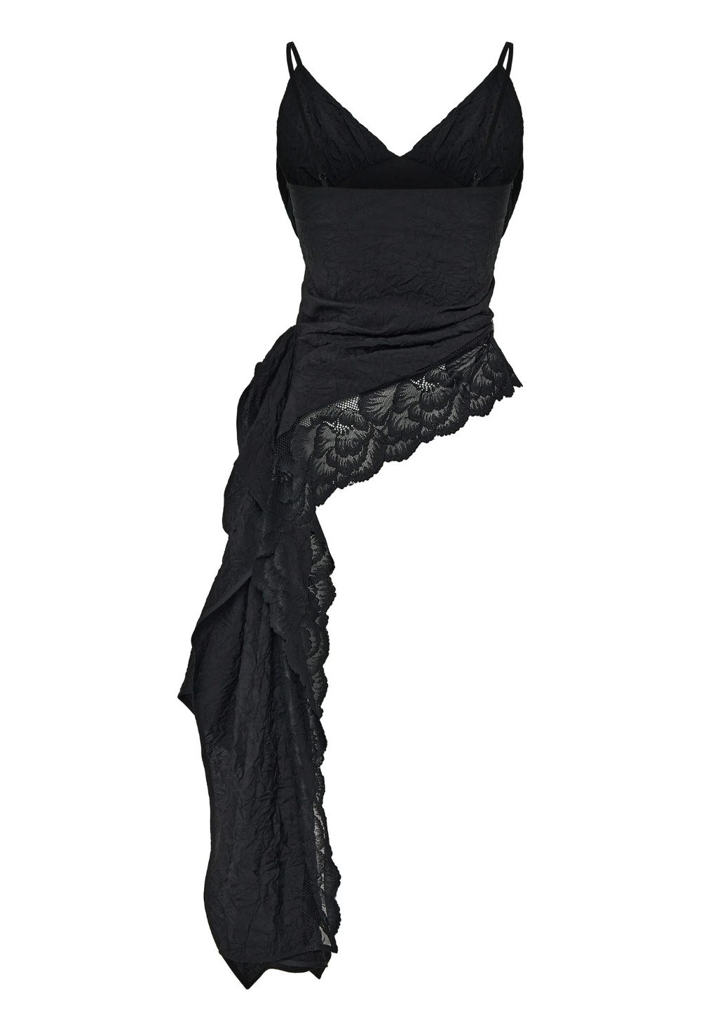 Топ черный с кружевом - фото 82857