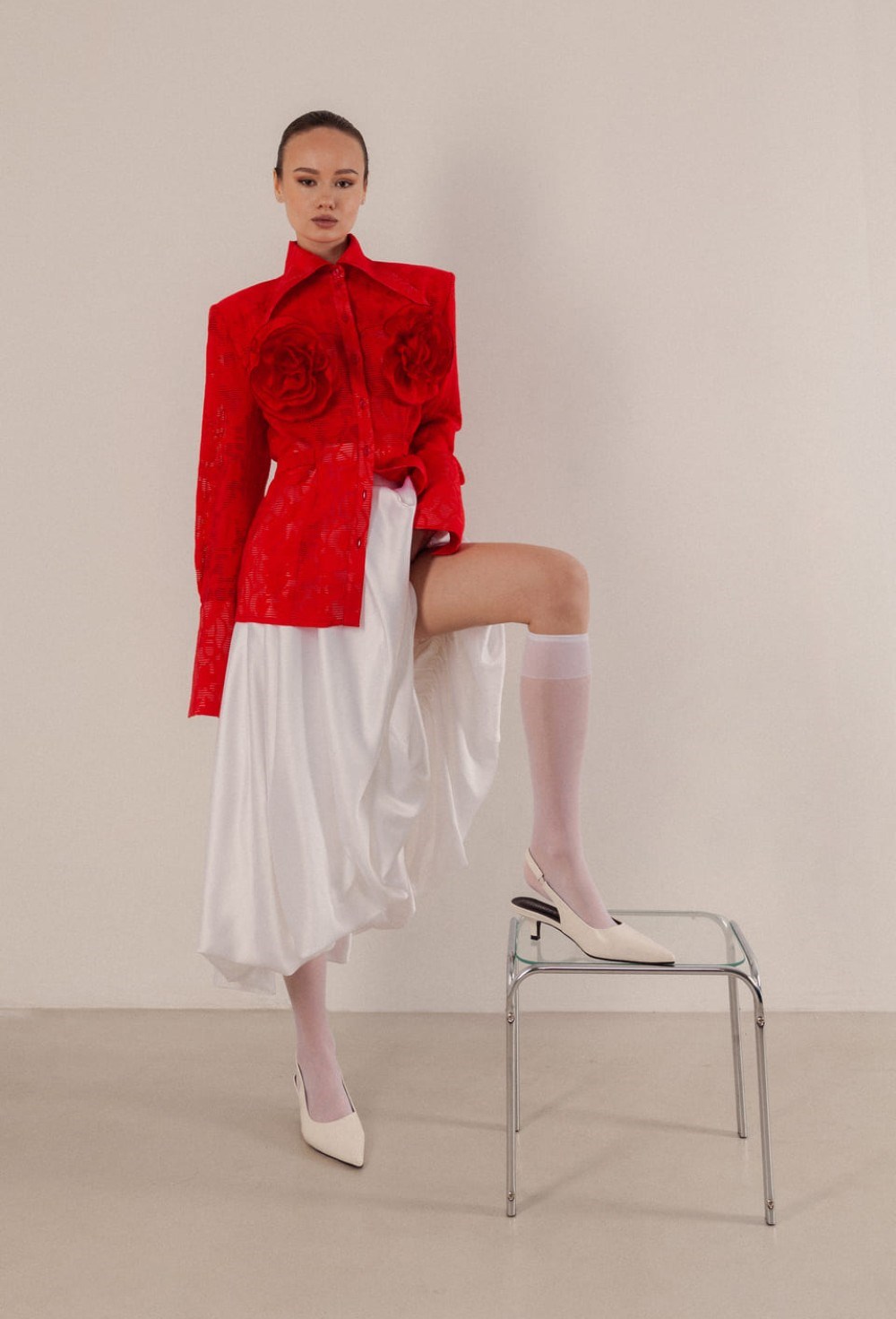 Рубашка с розами - фото 82975