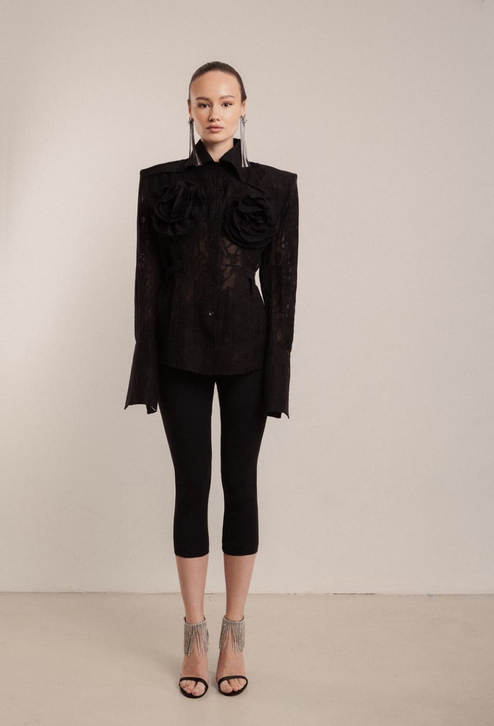 Рубашка с розами - фото 82979